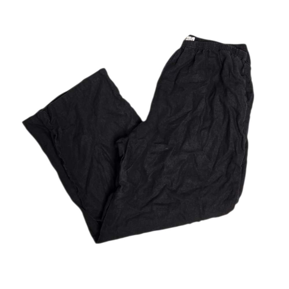 CUT LOOSE black pull on wide leg relaxed linen pants‎ lagenlook XL